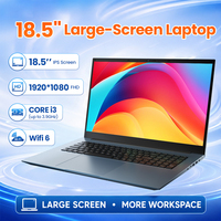 Ordinateur portable professionnel 18,5 pouces en gros, Intel Core i3-10100Y Dual Core, 8 Go de RAM, 256 Go SSD, écran FHD IPS, clavier anglais, Wi-Fi 6, neuf
