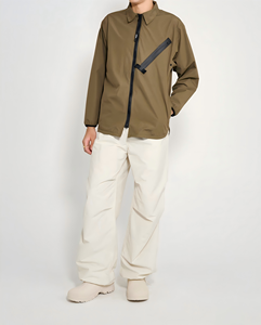 Chemise-veste décontractée premium pour <span class=keywords><strong>homme</strong></span>, coupe ample, résistante à l'eau, avec fermeture éclair sur le devant et motif lettres, service OEM - Product Image 5