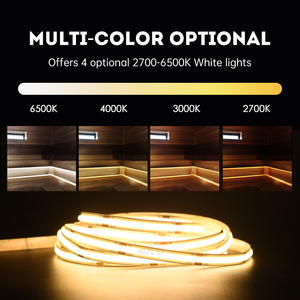 Bande lumineuse LED haute efficacité 24V COB, haut lumen 130LW/W, 10W/M, 8mm, 480 LED, éclairage de projet pour décoration et éclairage extérieur commercial - Product Image 4