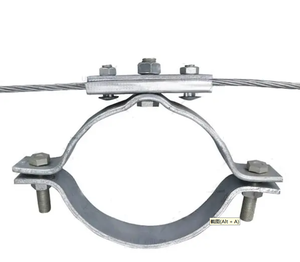 Support d'alimentation d'usine galvanisé Para Poste & Band pour pièces de télécommunication Dead-Ending & Guying Steel ADSS ASU Cable Pole Clamp - Product Image 2