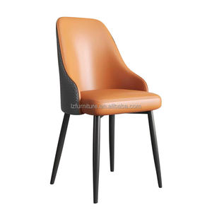 Chaises de salle à manger modernes nordiques dorées, en cuir et métal, pour intérieur, mobilier de maison de luxe, vente en gros pour restaurants et salles à manger - Product Image 1