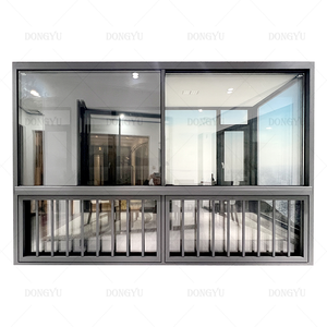 <span class=keywords><strong>Ventanas</strong></span> Corredizas de Aluminio de Diseño Moderno con Tendedero, Ventana de Balcón con Doble Vidrio y Mosquitera - Product Image 3