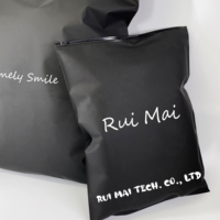 Sacs en plastique biodégradable personnalisés en gros, sacs à fermeture éclair noir mat, sacs à fermeture éclair, sacs en polyéthylène pour vêtements, logo imprimé