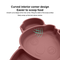 Assiette à manger en Silicone sans BPA pour bébé, vaisselle en forme de Koala, bol à succion, assiettes
