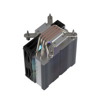 Ventilateur de refroidissement CPU COOLLEO A40 120x120x25mm pour processeurs Intel Core i3-i7 de 14e génération, radiateur lumineux pour boîtier d'ordinateur, roulement fluide en cuivre et aluminium