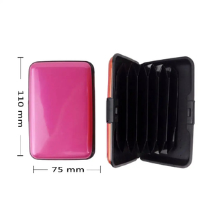 Aluminum <b>Metal</b> Colored Card Pocket Case Waterproof Business ID Credit Cards <b>Wallet</b> Holder for Multi Functional Storage Bag - Product Image 6
