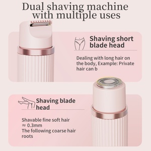 Rasoir double tête 2-en-1 pour maillot de bain, étanche, utilisation humide et sèche, tondeuse à poils détachable pour femme - Product Image 2