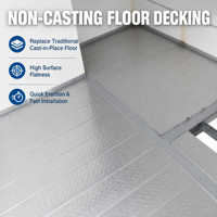 Panneau de plancher composite en acier pour mezzanine |   Plancher préfabriqué sans coulage pour systèmes de construction de plateformes de charpente en entrepôt
