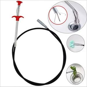 Herramienta de limpieza de tuberías de acero inoxidable de 90/260 cm, desatascador de desagües, limpiador de cabellos y obstrucciones - Product Image 3