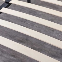 Cadre de lit à lattes avec support robuste et pieds métalliques, finition par pulvérisation électrostatique, vente en gros pour chambre à coucher