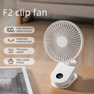 Mới Xách Tay Có Thể Sạc Lại Bảng <span class=keywords><strong>Fan</strong></span> Hâm Mộ Với LED Hiển Thị Hẹn Giờ Im Lặng Treo Bàn <span class=keywords><strong>Fan</strong></span> Hâm Mộ Tự Động Lắc Đầu Dao Động Clip <span class=keywords><strong>Fan</strong></span> Hâm Mộ - Product Image 2