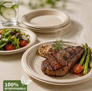 Platos Desechables Biodegradables de <span class=keywords><strong>Bagazo</strong></span> de Caña, Platos Compostables Resistentes para Fiestas y Catering - Product Image 2