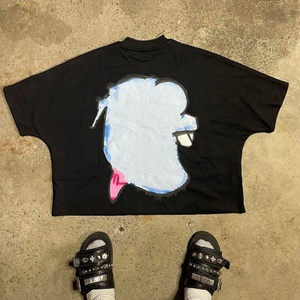 Camisetas de Alta Calidad con Logotipo Estampado, Corte Cuadrado, Hombros Caídos, Unisex, Lavado Ácido, Estampado Vintage, Camisetas Cortas de Algodón para Hombre, Personalizadas - Product Image 6