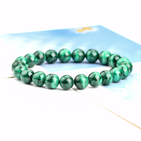 Bracelet en pierre naturelle, pierre précieuse Aura Gem, perles rondes de 8 mm, pierre précieuse authentique