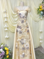 Tissu en tulle perlé floral 3D de qualité supérieure pour robe de mariée et de cérémonie