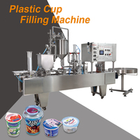 Machine de remplissage et de scellage automatique Machine d'emballage alimentaire Équipement pour tasse en plastique de jus d'eau liquide