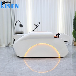 เตียงนวดสระผมอัตโนมัติ Kisen Popular รุ่น Zen-flow 4D Robert พร้อมระบบนวดศีรษะแบบน้ำตก ปรับแต่งได้ด้วยหนังและไฟ - Product Image 2