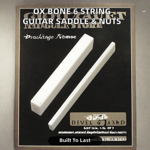 Puente y Tuercas para Guitarra Electroacústica de 6 Cuerdas, Material de Hueso de Buey Personalizado, Modelo GN-10, Buen Tacto, OEM y ODM - Product Image 2