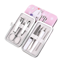 Gmagic – Coffret Cadeau de Luxe 7 Pièces pour Pédicure et Manucure, Outils de Soin des Ongles en Acier Inoxydable, Coupe-Ongles Droit en Plastique