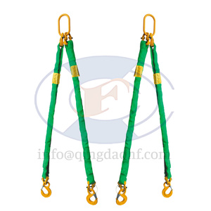 Eslinga de elevación de cuatro patas ajustable HF con cadena de aleación Eslinga de correa de poliéster con cadena de elevación <span class=keywords><strong>y</strong></span> grillete - Product Image 2