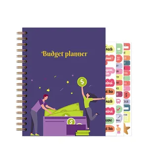 2023 plano de orçamento personalizado para economizar dinheiro, notebook espiral, livro de trabalho, rastreador de dinheiro, organizador de contas, jornal, planejador de orçamento