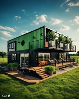 Maison préfabriquée en conteneur, assemblage rapide, intérieur personnalisé, bureau modulaire en conteneur pour chantier de construction