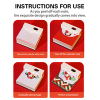 Bloc-notes rond à feuilles détachables en papier artisanal, motif Père Noël 3D sculpté en acrylique, personnalisé pour la décoration intérieure et les cadeaux 2026