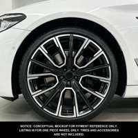 Jantes en aluminium forgé monobloc multi-rayons S1-00210 noir brillant avec face usinée, 17-24 pouces, PCD, ET, CB personnalisés