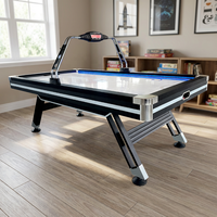 Table de hockey sur air électronique SZX de conception nouvelle, 7,5 pieds, avec lampe, tableau de scores électronique, notation automatique, table de jeu professionnelle