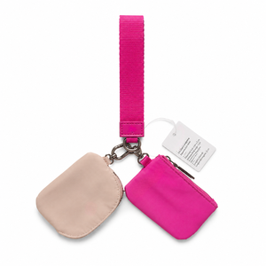 Nouveau design – Pochette en cuir double compartiment avec dragonne, porte-monnaie double, fermeture éclair métallique dorée, porte-clés – Expédition depuis les États-Unis - Product Image 2