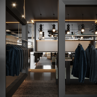 Usine directe magasin de vêtements étagère en bois luxe complet magasin affichage meubles design personnalisé peinture blanche double pont île