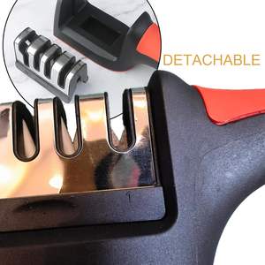 Afilador de Cuchillos Profesional de 4 Etapas, Accesorios Inteligentes para Afilar, Herramienta de Afilado de Tijeras de Acero de Tungsteno Negro - Product Image 5