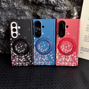 เคสโทรศัพท์แม่เหล็กเนื้อคาร์บอนไฟเบอร์สุดหรูสำหรับ Samsung Z Fold 8 Ultra พร้อม 360 องศา °   ขาตั้งวงแหวนโลหะ ฝาครอบกันกระแทกพีซีแบบบาง - Product Image 2