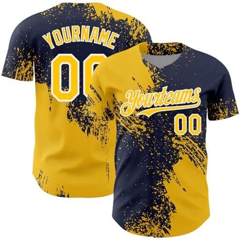 Yellow and Navy Blue