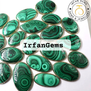 Haute qualité malachite naturelle rainurée pierre précieuse meilleure qualité jaspe rouge laiton macramé fabrication de bijoux mélange pierres précieuses en vrac - Product Image 4