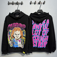 Hoodie Fleece Tebal Berkualitas Tinggi 100% Katun untuk Pria, Model Oversize Kasual Musim Gugur, Streetwear dengan Pola Huruf Cetak Digital
