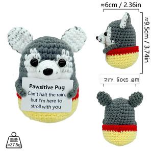 Ganchillo Transfronterizo <span class=keywords><strong>para</strong></span> Muñecos Hechos a Mano, Oso de Energía Positiva, <span class=keywords><strong>Husky</strong></span>, Pingüino, Unicornio, Tarjetas Juveniles - Product Image 6