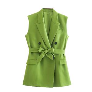 Top Quality Women Formal 2 pezzi carriera <span class=keywords><strong>pantaloni</strong></span> Outfit Set XS colore verde Blazer giacca gilet <span class=keywords><strong>pantaloni</strong></span> Suit - Product Image 2
