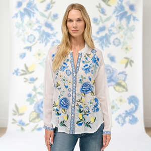 Printed Cotton Women's Shirt <b>Dress</b> with <b>Ruffles</b> Casual Breathable Design - Product Image 2
