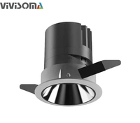 RS03009 LED, Gömme Parlama Önleyici Spot Işık, Kısılabilir Ayarlanabilir Açılı Duvar Yıkayıcı Lamba 7-20W, Görünmez Işık Tasarımı
