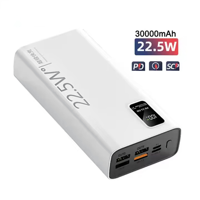 Portable Charger 30000 MAh Power Banks Mobile Dual USB Quick Charge High Capacity PD Power Bank 30000mAh with Digital Display