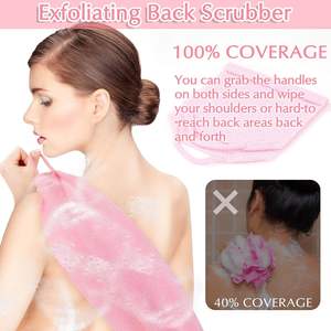 Set di Spugna Luffa Esfoliante da <span class=keywords><strong>Doccia</strong></span>, Guanti da Bagno e Spazzola per la Schiena per Corpo e Viso, Spazzola <span class=keywords><strong>Scrub</strong></span> ed Esfoliante per il Corpo - Product Image 2