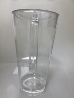 Pichet en acrylique écologique recyclable classique de 64 oz sans BPA avec couvercle et poignée pour boire directement, fabriqué dans le Zhejiang, Chine
