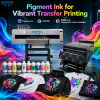 Nouvelle imprimante DTF industrielle HANYING 80 cm, 4 têtes I3200, secoueur de poudre automatique, machine d'impression directe sur film 24 pouces, encre pour t-shirts