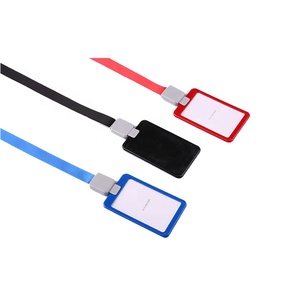 Kinh Doanh nhựa nhà máy cung cấp tùy chỉnh thiết kế không thấm nước PVC ID/người giữ huy hiệu cho văn phòng với dây buộc - Product Image 2