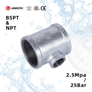 وصلات أنابيب حديدية قابلة للتشكيل من جيانزهي، وصلات على شكل حرف T و<span class=keywords><strong>Y</strong></span> مجلفنة، مشابك 4 بوصات، وصلات سباكة لأنابيب 15 مم و22 مم - Product Image 1