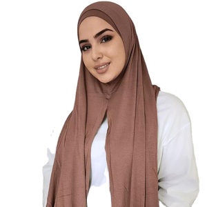 Hijab Foulard et Châle en Jersey Lourd, Coton Imprimé et Mousseline, Voile Islamique Bonnets pour Femme, Mode Musulmane Traditionnelle - Product Image 1