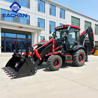 EACHAN Escavatore Terne 4x4 per Cantiere Edile, Terne Idraulica 4WD per Fattoria con Comando Idraulico a Leva