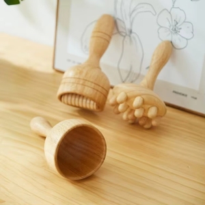 Ensemble d'outils de <span class=keywords><strong>massage</strong></span> en bois à manivelle, drainage lymphatique, modelage du corps, masseur gua sha, spa pour les pieds, traitement de la cellulite - Product Image 3
