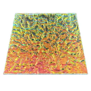 Feuille acrylique à motif de pierre arc-en-ciel de 5MM/ondulation d'eau de couleur magique/matériau plastique à motif de roche